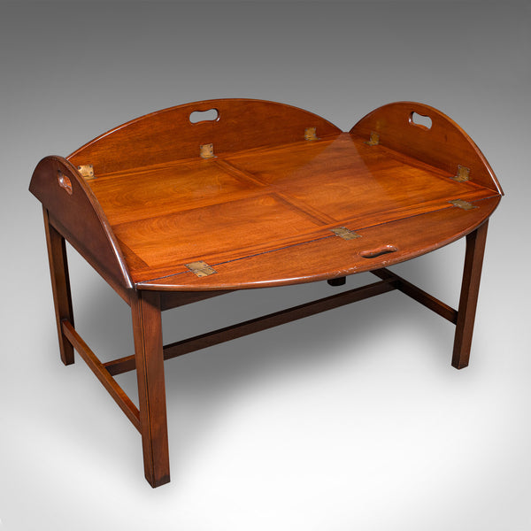 Vintage Butler's Tray Table, English, Serving Stand, Regency Revival, Art Deco