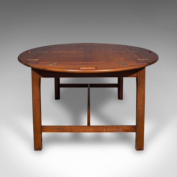 Vintage Butler's Tray Table, English, Serving Stand, Regency Revival, Art Deco