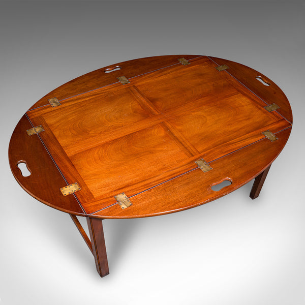 Vintage Butler's Tray Table, English, Serving Stand, Regency Revival, Art Deco