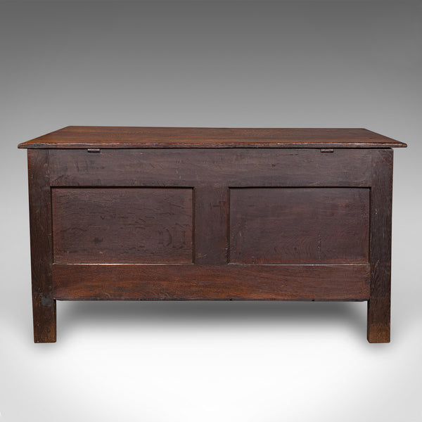 Large Antique Carved Coffer, English Oak, Blanket Chest, William III, Circa 1700