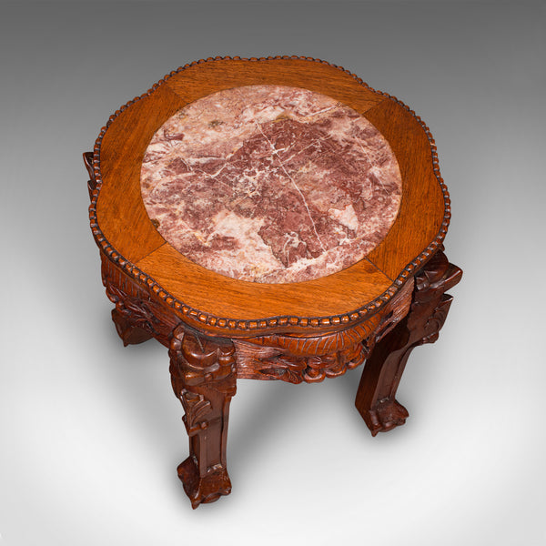 Vintage Art Deco Lamp Stand, Oriental, Occasional, Wine, Side Table, Circa 1940