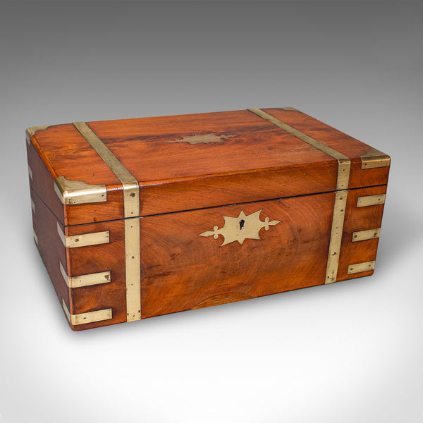 Antique Gentleman’s Correspondence Case, English, Walnut, Writing Slope, Regency