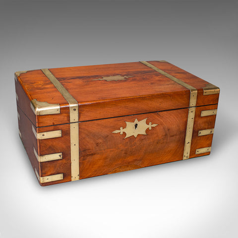 Antique Gentleman’s Correspondence Case, English, Walnut, Writing Slope, Regency