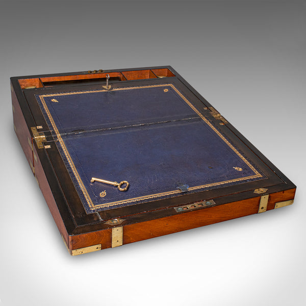 Antique Gentleman’s Correspondence Case, English, Walnut, Writing Slope, Regency