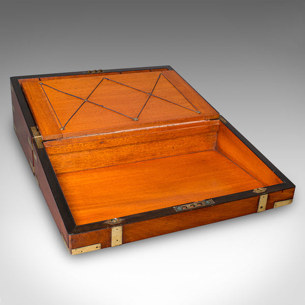 Antique Gentleman’s Correspondence Case, English, Walnut, Writing Slope, Regency