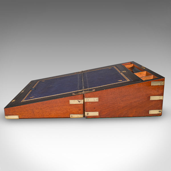 Antique Gentleman’s Correspondence Case, English, Walnut, Writing Slope, Regency