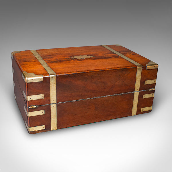 Antique Gentleman’s Correspondence Case, English, Walnut, Writing Slope, Regency