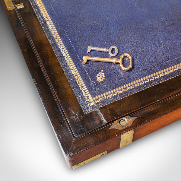 Antique Gentleman’s Correspondence Case, English, Walnut, Writing Slope, Regency