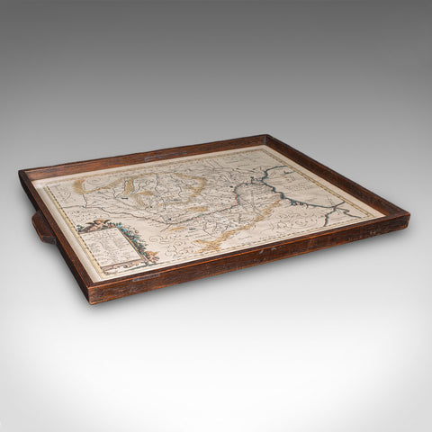 Antique Cartographer's Serving Tray, English, Platter, European Map, Edwardian - London Fine Antiques
