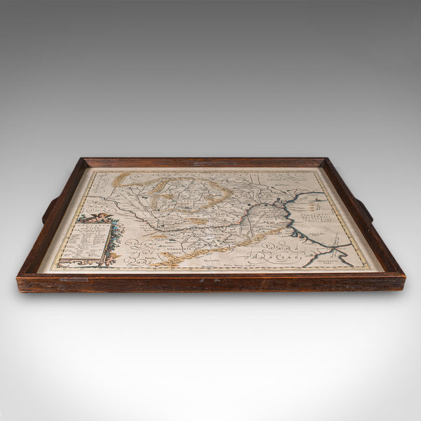 Antique Cartographer's Serving Tray, English, Platter, European Map, Edwardian - London Fine Antiques