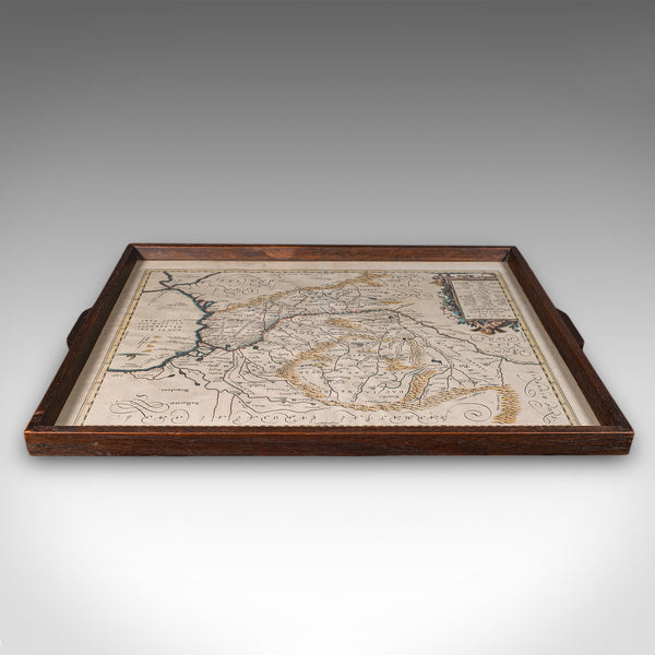 Antique Cartographer's Serving Tray, English, Platter, European Map, Edwardian - London Fine Antiques