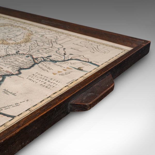 Antique Cartographer's Serving Tray, English, Platter, European Map, Edwardian - London Fine Antiques