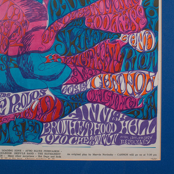 Original Concert Poster, American, Psychedelic Art, Berkeley Free Press, C.1970