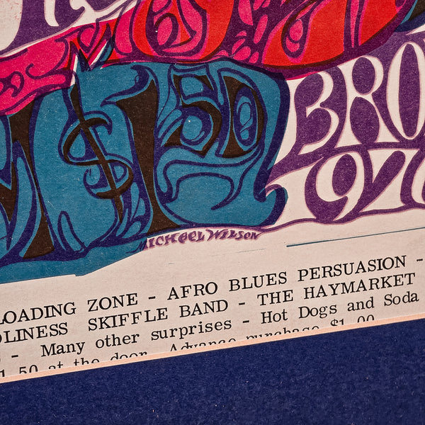 Original Concert Poster, American, Psychedelic Art, Berkeley Free Press, C.1970