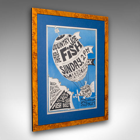 Original Concert Poster, American, Country Joe & The Fish, Berkeley Free Press