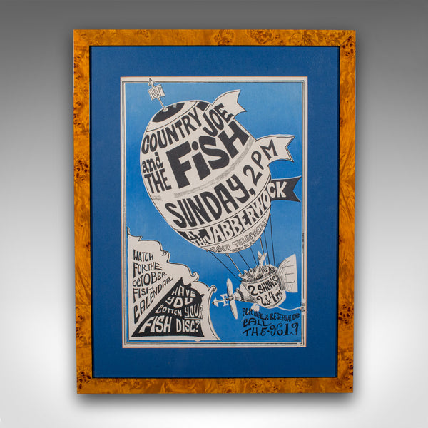 Original Concert Poster, American, Country Joe & The Fish, Berkeley Free Press