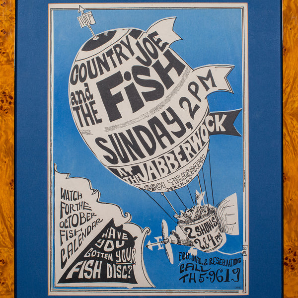 Original Concert Poster, American, Country Joe & The Fish, Berkeley Free Press