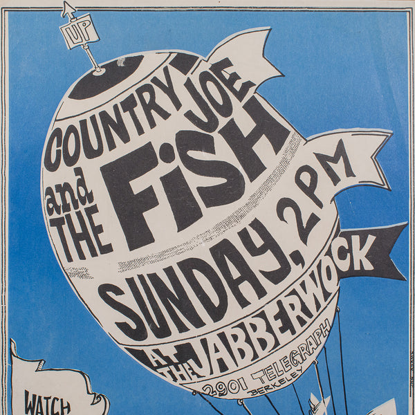 Original Concert Poster, American, Country Joe & The Fish, Berkeley Free Press