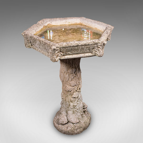 Vintage Ornamental Bird Bath, English, Water Feature, Country House Garden, 1960