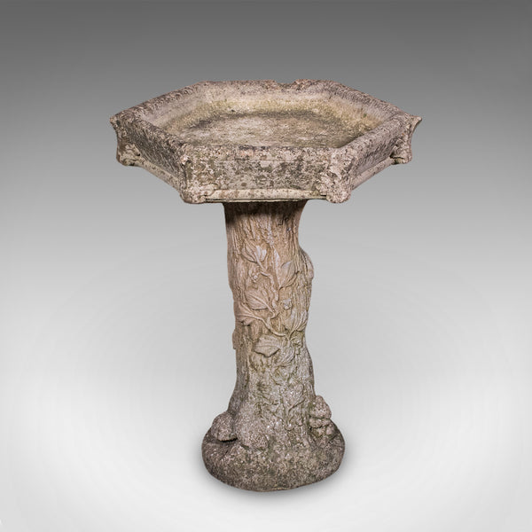 Vintage Ornamental Bird Bath, English, Water Feature, Country House Garden, 1960