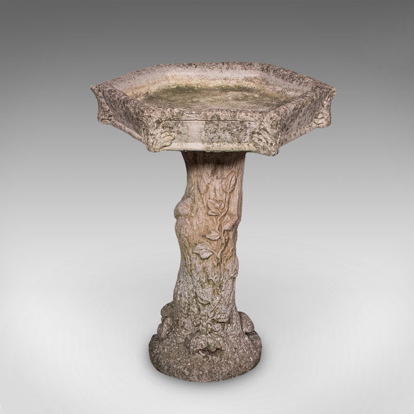 Vintage Ornamental Bird Bath, English, Water Feature, Country House Garden, 1960
