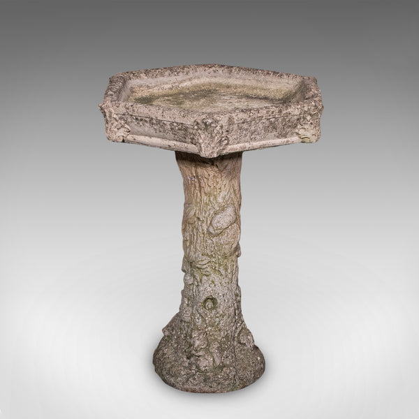 Vintage Ornamental Bird Bath, English, Water Feature, Country House Garden, 1960