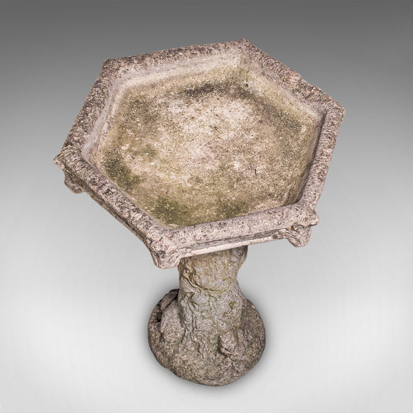 Vintage Ornamental Bird Bath, English, Water Feature, Country House Garden, 1960