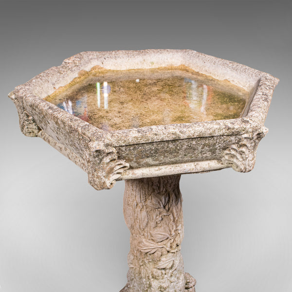 Vintage Ornamental Bird Bath, English, Water Feature, Country House Garden, 1960