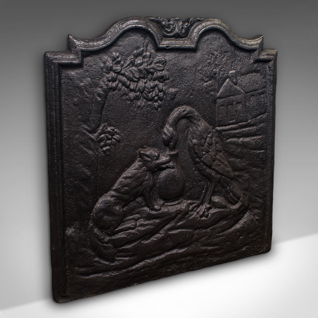 Antique Decorative Fire Back, English, Fireplace Reflector, Victorian, C.1890