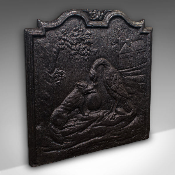 Antique Decorative Fire Back, English, Fireplace Reflector, Victorian, C.1890