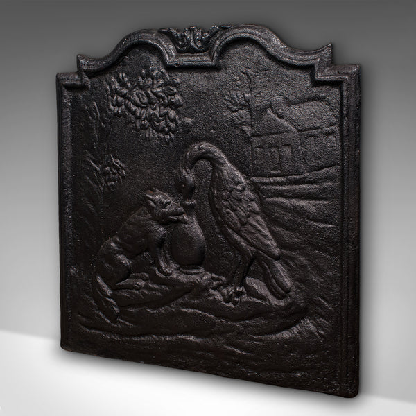 Antique Decorative Fire Back, English, Fireplace Reflector, Victorian, C.1890