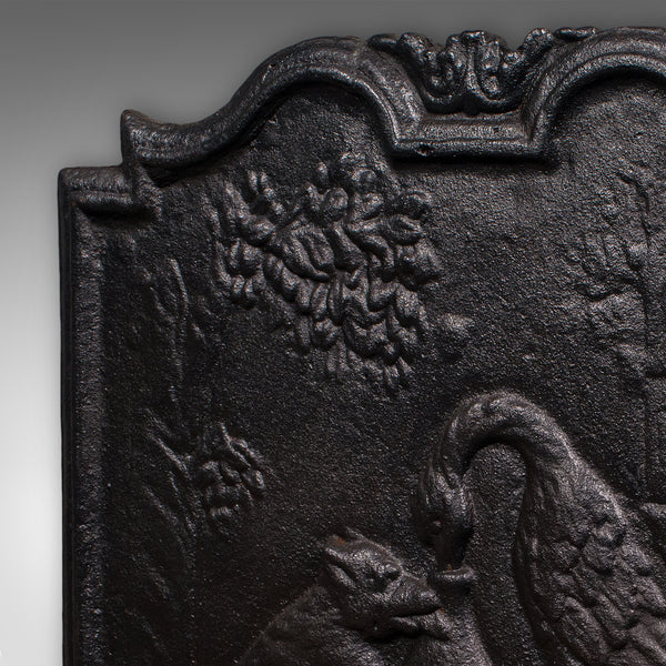 Antique Decorative Fire Back, English, Fireplace Reflector, Victorian, C.1890