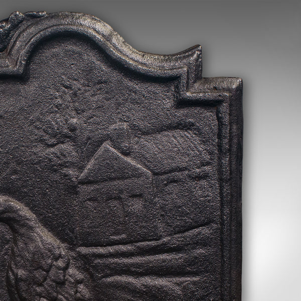 Antique Decorative Fire Back, English, Fireplace Reflector, Victorian, C.1890