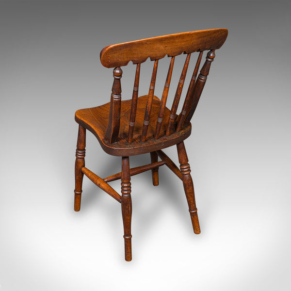 Trio of Antique Station Chairs, English Elm, Reception Hall Side Seat, Victorian