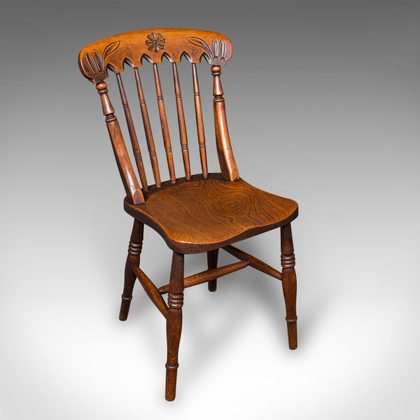 Trio of Antique Station Chairs, English Elm, Reception Hall Side Seat, Victorian