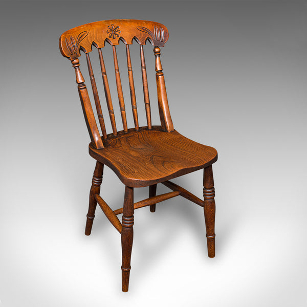 Trio of Antique Station Chairs, English Elm, Reception Hall Side Seat, Victorian