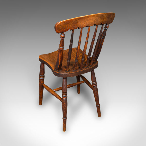 Trio of Antique Station Chairs, English Elm, Reception Hall Side Seat, Victorian