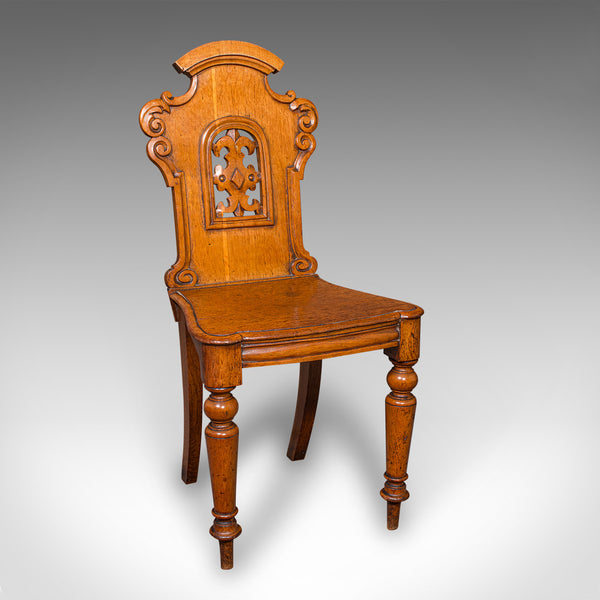 Pair of Antique Hall Chairs, Scottish, Oak, Reception Seats, Regency, Circa 1830