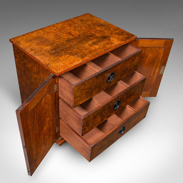 Antique Country House Napkin Drawers, English, Storage Cabinet, Early Victorian