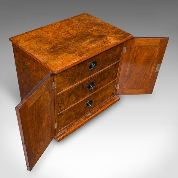 Antique Country House Napkin Drawers, English, Storage Cabinet, Early Victorian