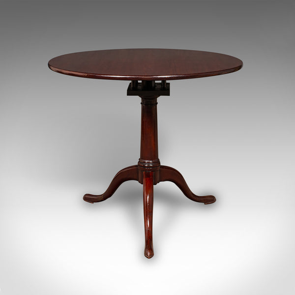 Antique Tripod Table, English, Tilt Top, Side, Occasional, Wine, Lamp, Georgian