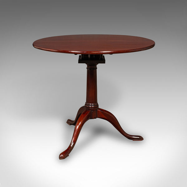 Antique Tripod Table, English, Tilt Top, Side, Occasional, Wine, Lamp, Georgian