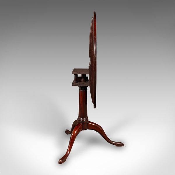 Antique Tripod Table, English, Tilt Top, Side, Occasional, Wine, Lamp, Georgian