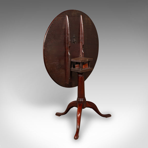 Antique Tripod Table, English, Tilt Top, Side, Occasional, Wine, Lamp, Georgian