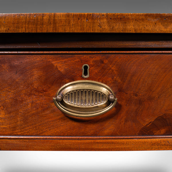 Antique Console Writing Desk, English, Two Drawer Side Table, Georgian, C.1800