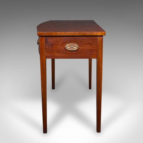Antique Console Writing Desk, English, Two Drawer Side Table, Georgian, C.1800