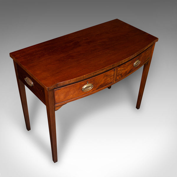 Antique Console Writing Desk, English, Two Drawer Side Table, Georgian, C.1800