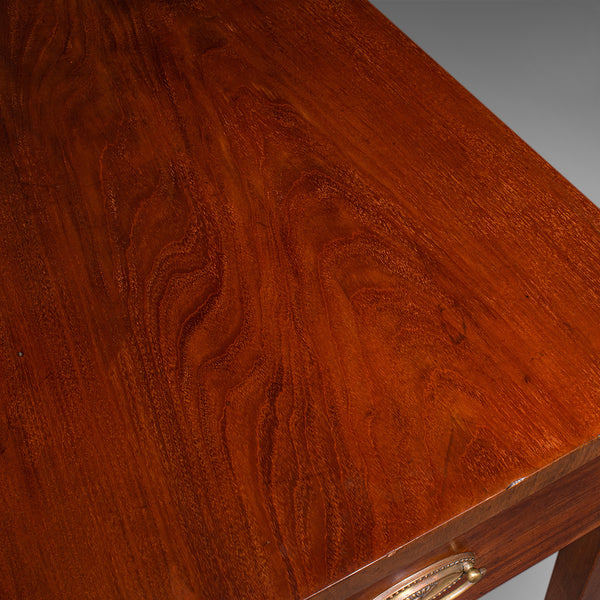 Antique Console Writing Desk, English, Two Drawer Side Table, Georgian, C.1800