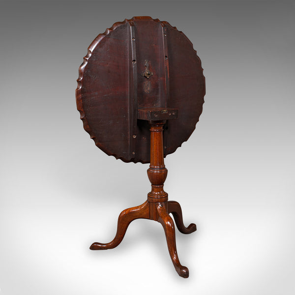 Antique Pie Crust Table, English, Tilt-Top, Games, Occasional, Georgian, C.1790