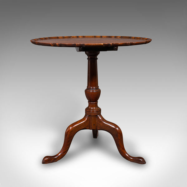 Antique Pie Crust Table, English, Tilt-Top, Games, Occasional, Georgian, C.1790